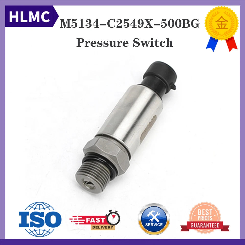 

E2549-02-1J1 Super SANY SY210 220 215-8 Excavator High Pressure Switch Sensor PX-SANY-S500BG M5134-C2549X-500BG