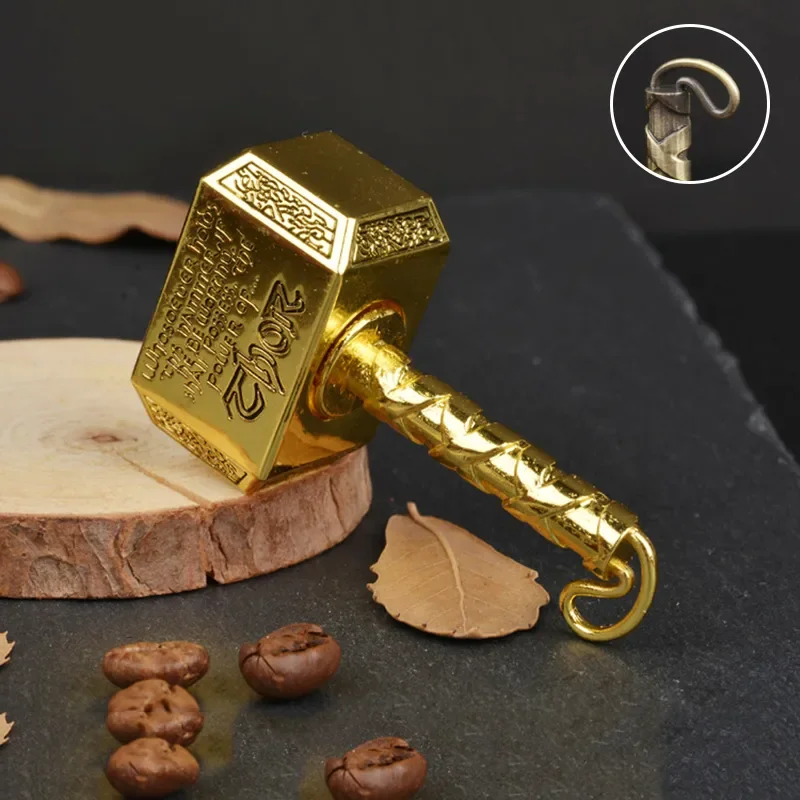 Hammer Top Restless Rotation Stress Relieving Toy Metal Rotating Keychain Pendant Backpack with Children's Toys