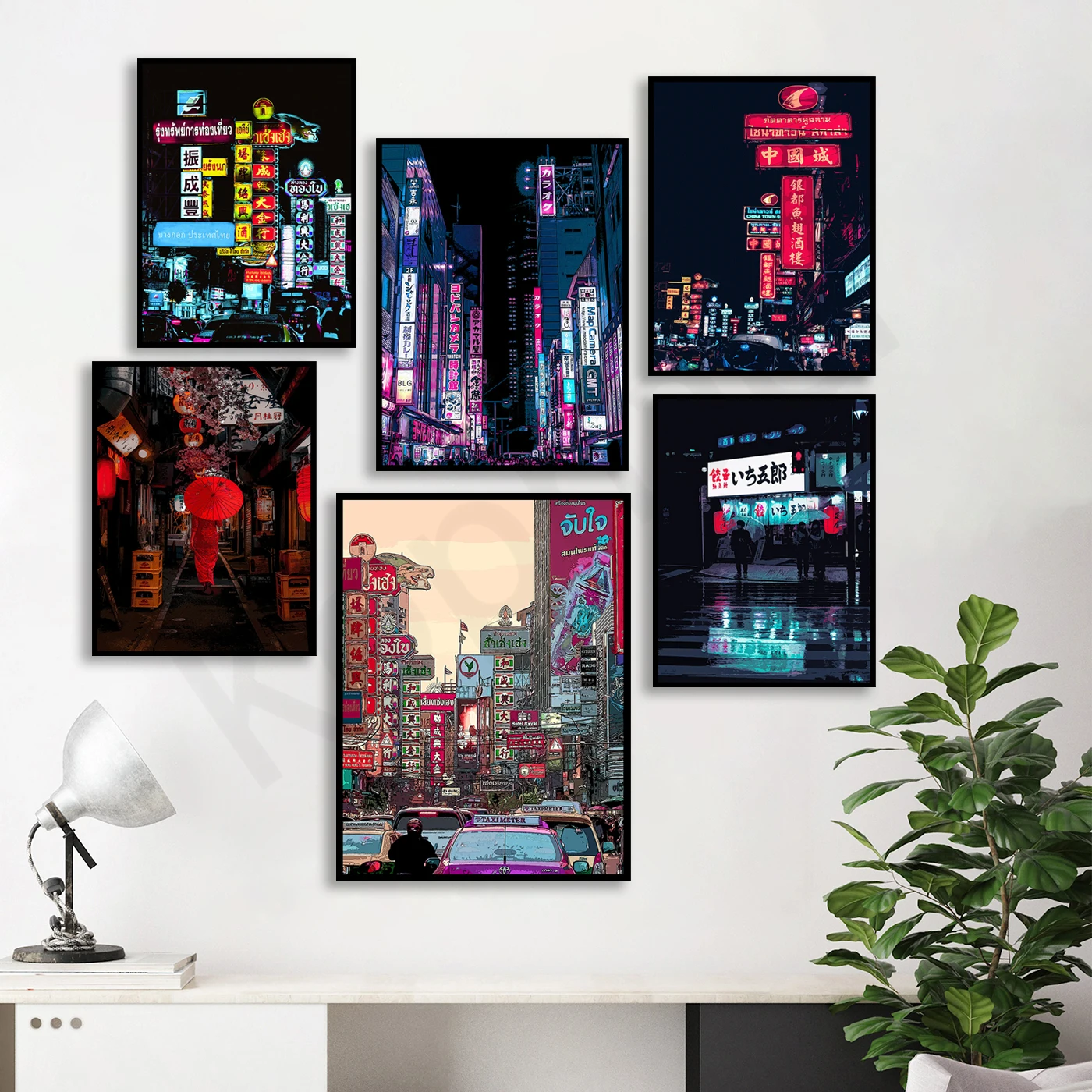 Bangkok Seoul Hong Kong Tokyo . City Travel Scenery Gift. Home Wall Decor Art Poster