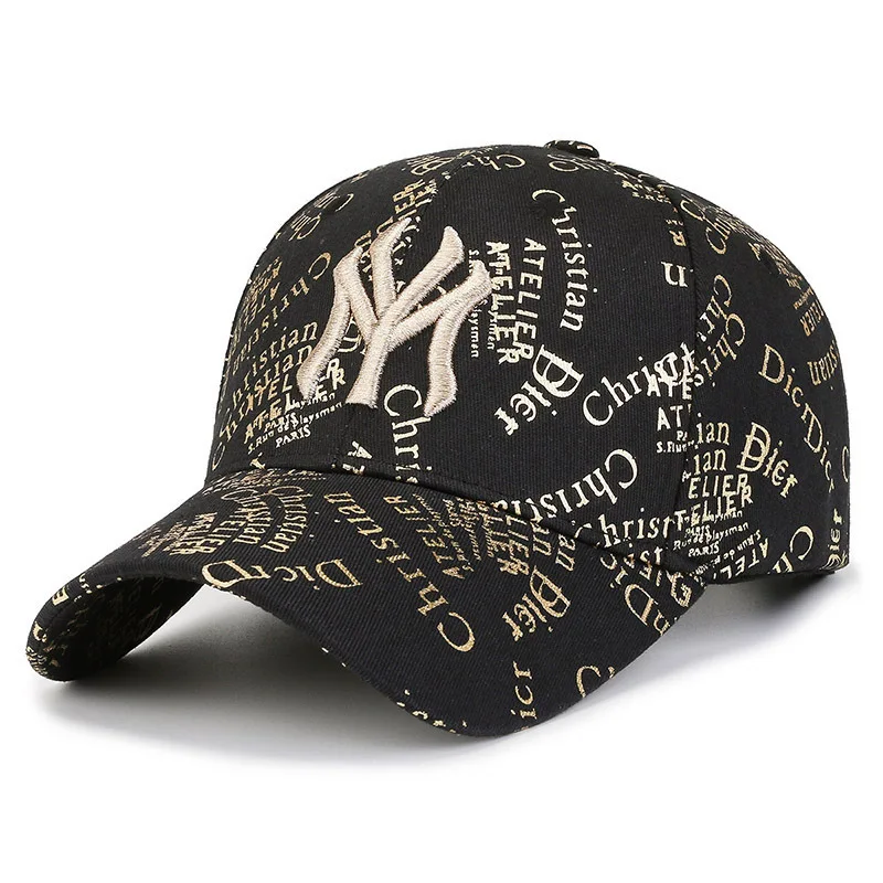 Unisex MY Letter Embroidery Snapback Baseball Caps Spring and Autumn Outdoor Adjustable Casual Hats Sunscreen Hat - view 5
