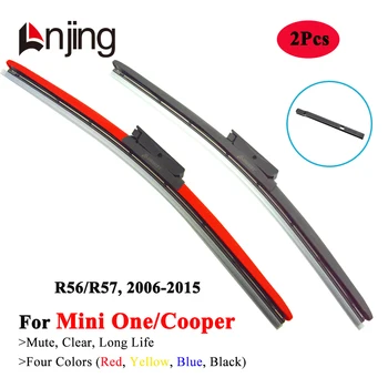 LNJING Colorful Wiper Blades For MINI ONE LPG Cooper S D John Cooper Works R56 R57 2006 2007 2008 2009 2010 2012 2013 2014 2015