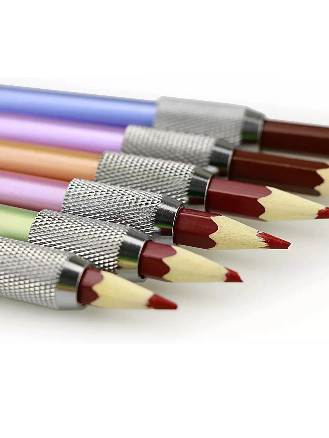 Bview Art Aluminum Assorted Colors Pencil Lengthener – Pencil Extender Holder for Colored Pencils in Regular image 3