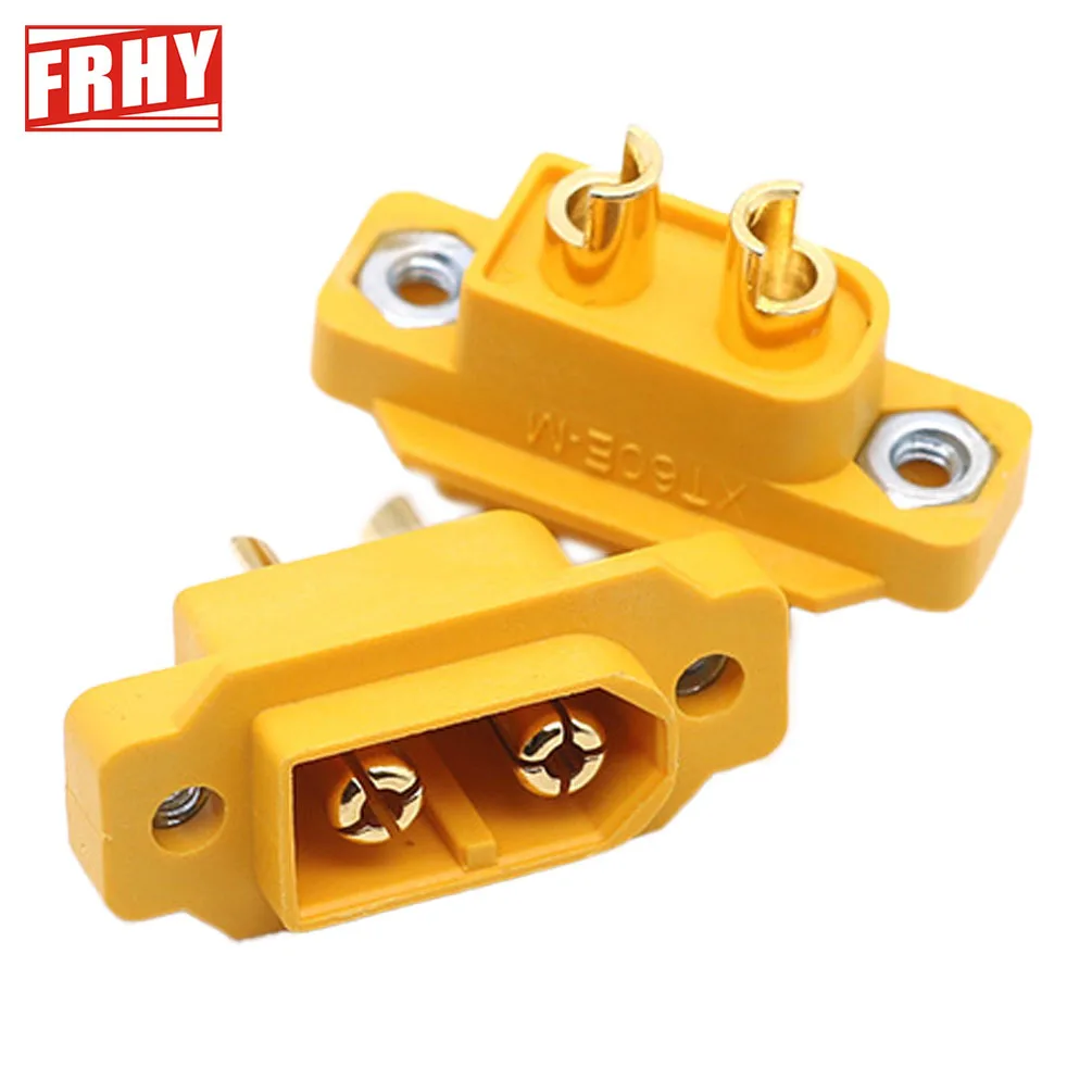 2PCS XT60E-M Male Plug Connectors | 60A/100A High Current | For Racing Models/Multicopter/DIY Drone Parts