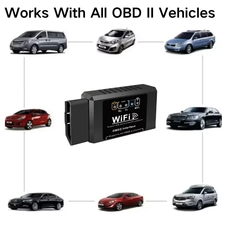 واي فاي ELM327 Obd2 قارئ رمز الماسح الضوئي V1.5 أدوات تشخيص السيارات تحقق كاشف أخطاء المحرك لنظام أندرويد/IOS/PC 16PIN موصل #4