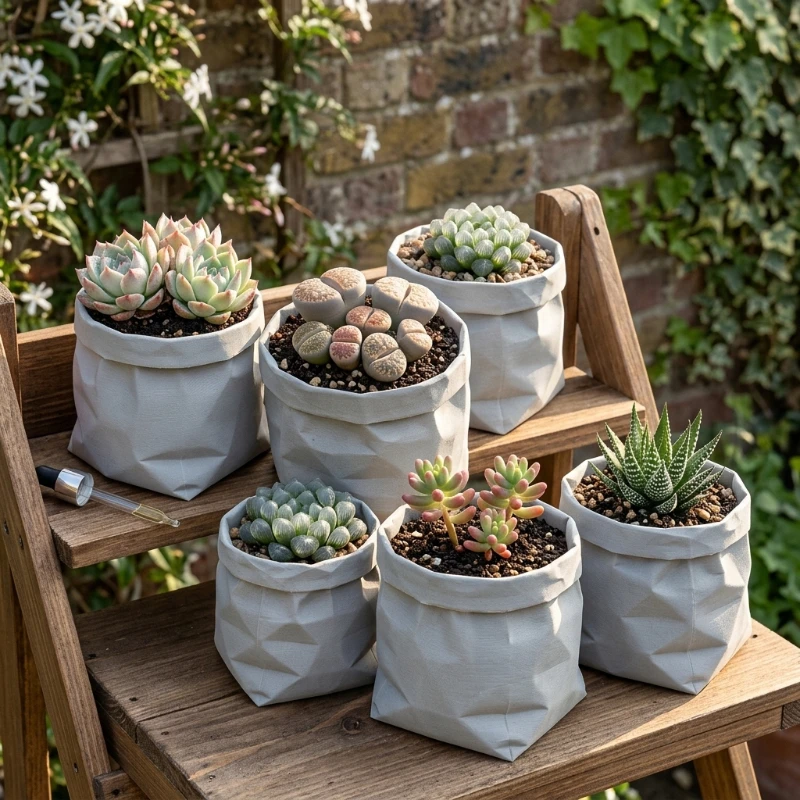 Decorative Reusable Plant Planter Sleeve Practical Home Indoor Garden Plant Decor Bag