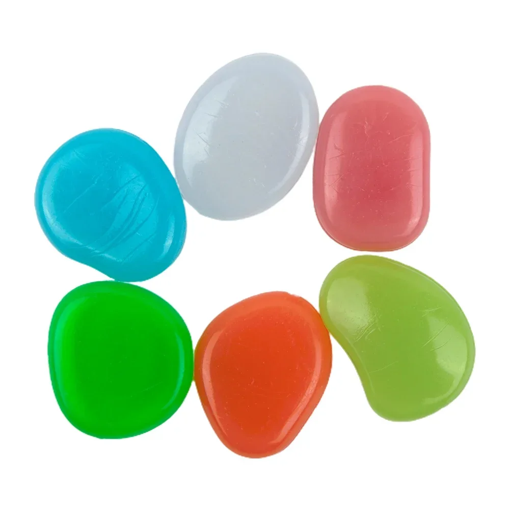 50PCS/Set Glow In The Dark Pebbles Luminous Stones Aquarium Fish Tank Home Garden Yard Decor