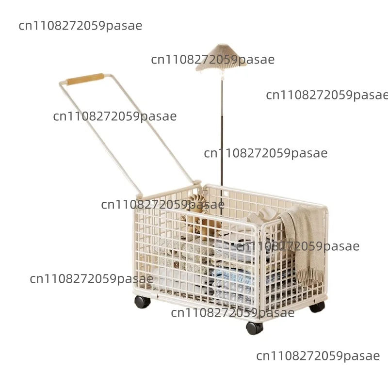Bathroom Clothes Storage Basket Large Capacity Multi-purpose Laundry Basket Household Floor With Wheels To Move