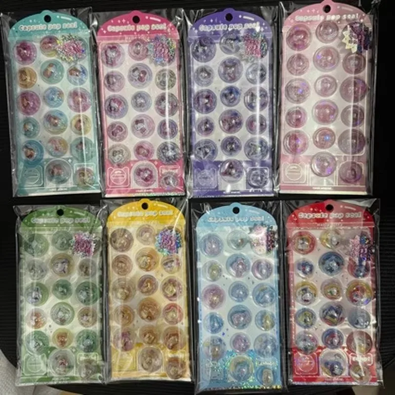

40pcs Kuromi Kt My Melody Capsule 3d Shake Sticker Cute Diy Mobile Case Decorative Sticker Student Stationery Handbook Stickers