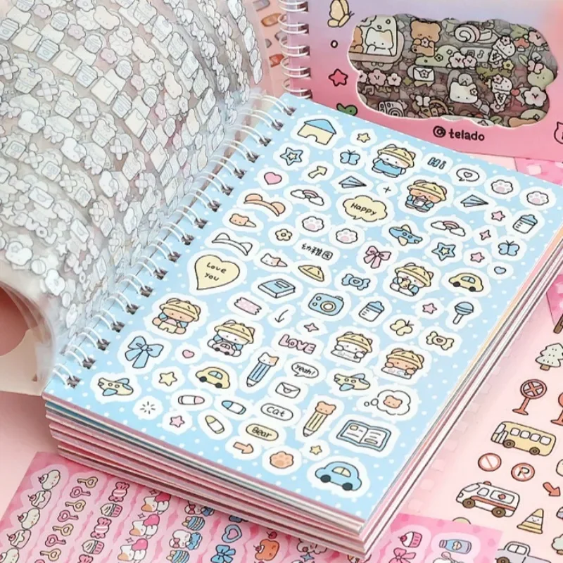 Kawaii Kpop Decorative Sticker Book Washi Paper Journal DIY Material Decoration Stickers Scrapbooking Ins Stationery