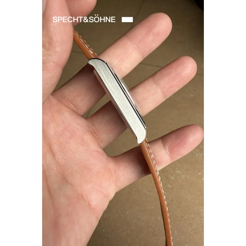 2025 أسود 26 مللي متر Specht & Söhne ساعة مربعة ساعات رجالية سامسونج اليابان حركة عادية الفولاذ المقاوم للصدأ الياقوت كريستال الرجال