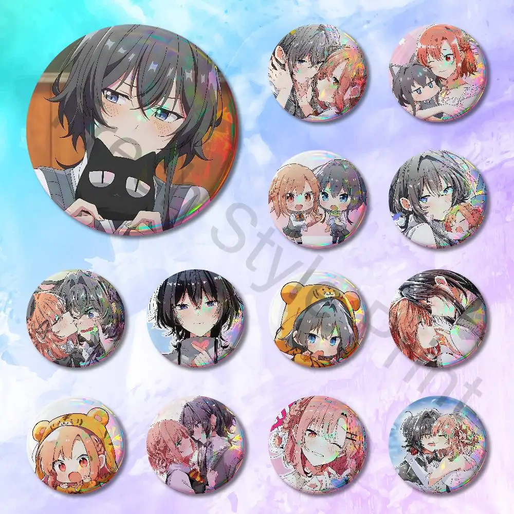 Manga W-Whisper Me a Love Song Custom Badges 75mm 44mm 25mm Brooch Backpack Hat Enamel Pins Accessories Toys Gifts