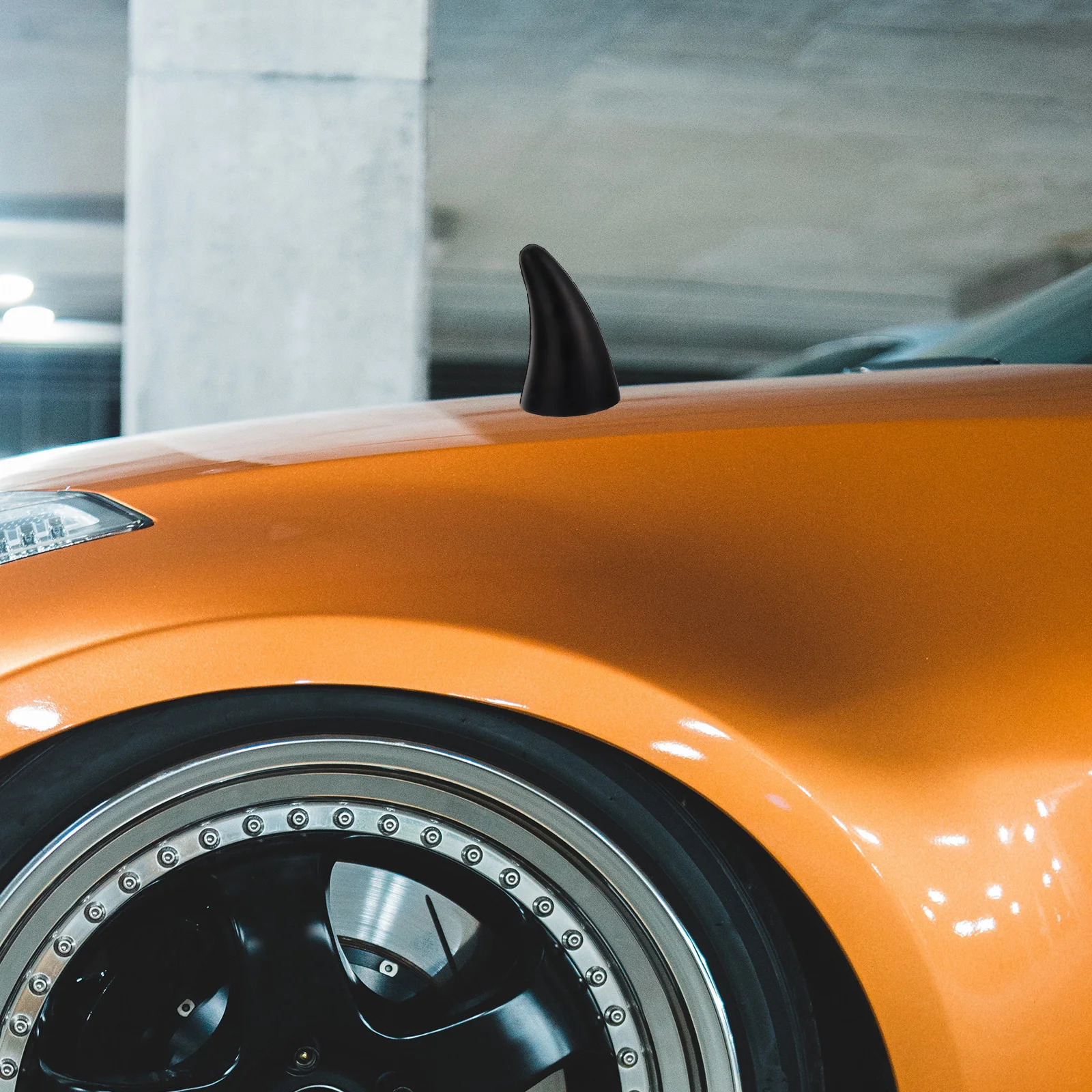 زوج واحد من ملصقات قرون الشيطان ثلاثية الأبعاد لمصد سقف السيارة وإكسسوارات الهالوين لاصق سفلي سهل التركيب لون أسود #4