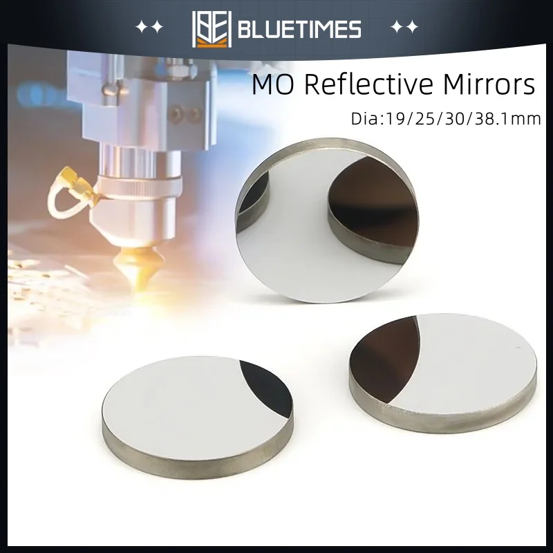 

BLUETIMES Mo Mirror Diameter 19 25 30 38.1mm Thickness 3mm Laser Reflective Mirrors for CO2 Laser Cutting Engraving Machine