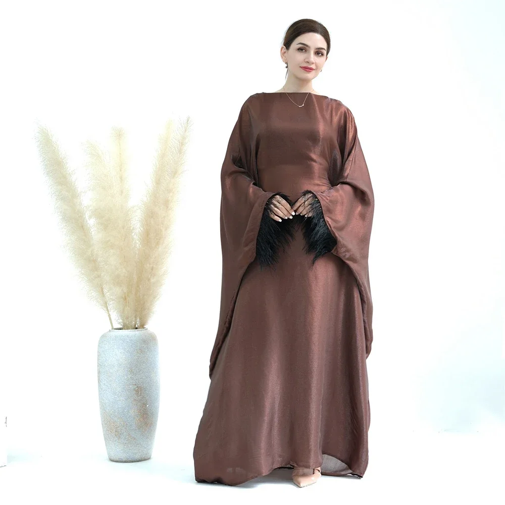 Ramadan Midden-Oosten Moslim Gewaad Gewaad Abaya Maleisië Batwing Mouw Jurk Kaftan Oversized Arabië Dubai Dameskleding Abaya