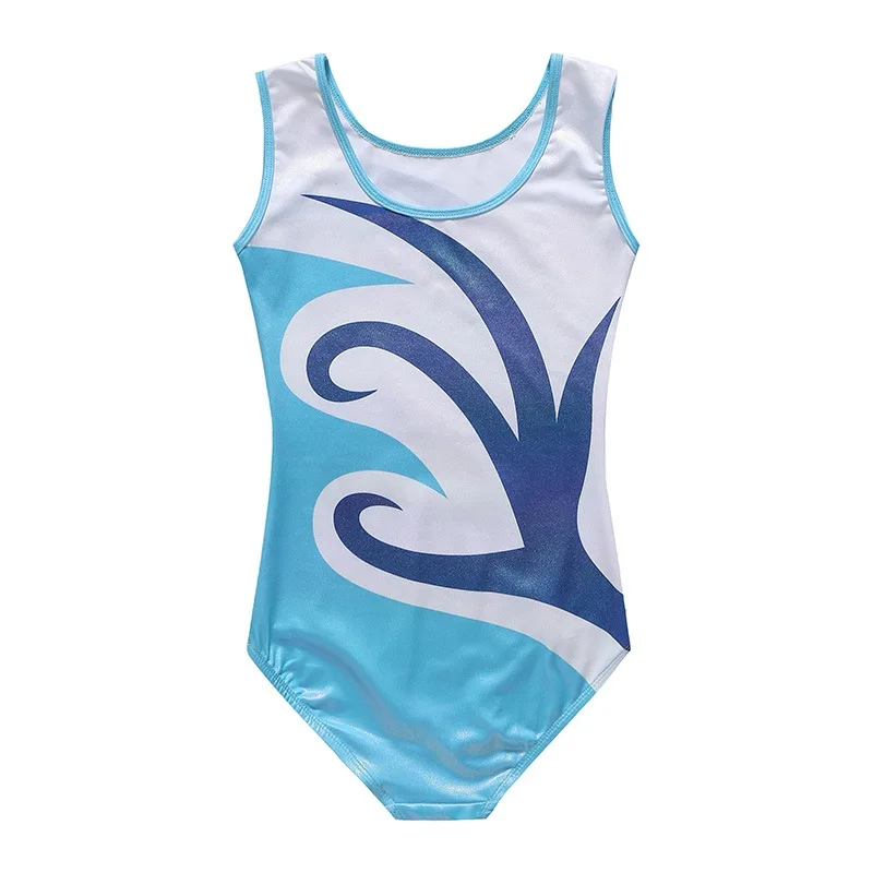 Children Girls Sparkly Ballet Leotard Sleeveless Gymnastics Bodysuit Stage Performance Costume Training Dancewear 5-14 Years