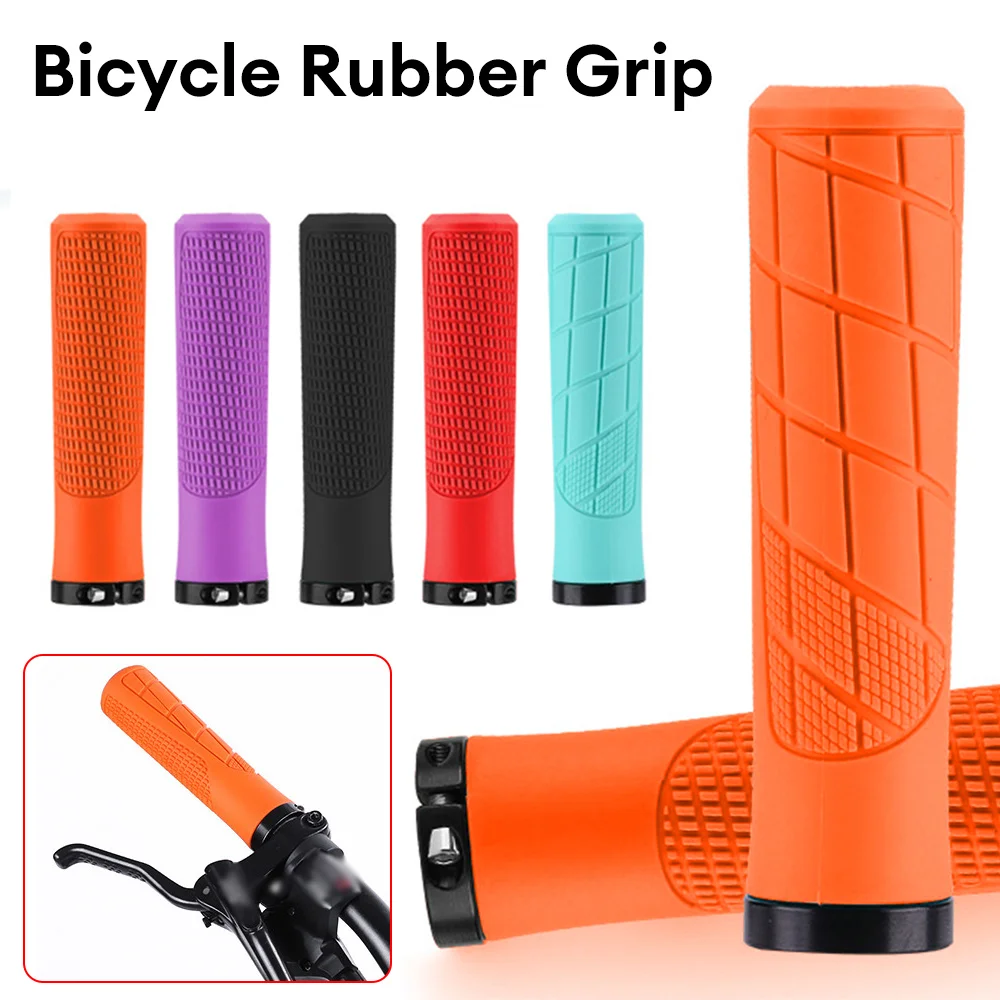 Soft Rubber Bicycle Handlebar Grips MTB BMX Bike Handlebar Covers Non-slip Cuffs Shock Absorption Cycling Handlebar Sleeve