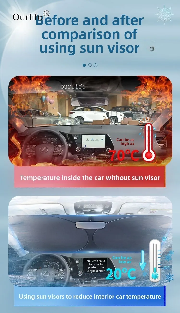 For Lexus RX RX300 RX450h RX350 Car Sun Visor Front Windshield Sunshade Heat Insulation Summer Auto Accessories