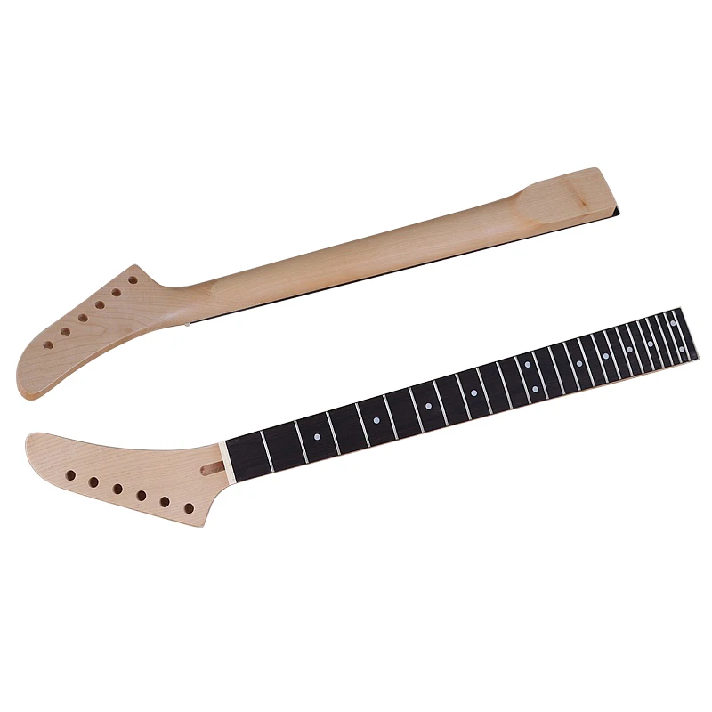 T Shape Electric Guitar Neck 6 String Canada Maple T Neck 24 Frets Black Color Matte Finish Guitar Neck For Electric Guitar