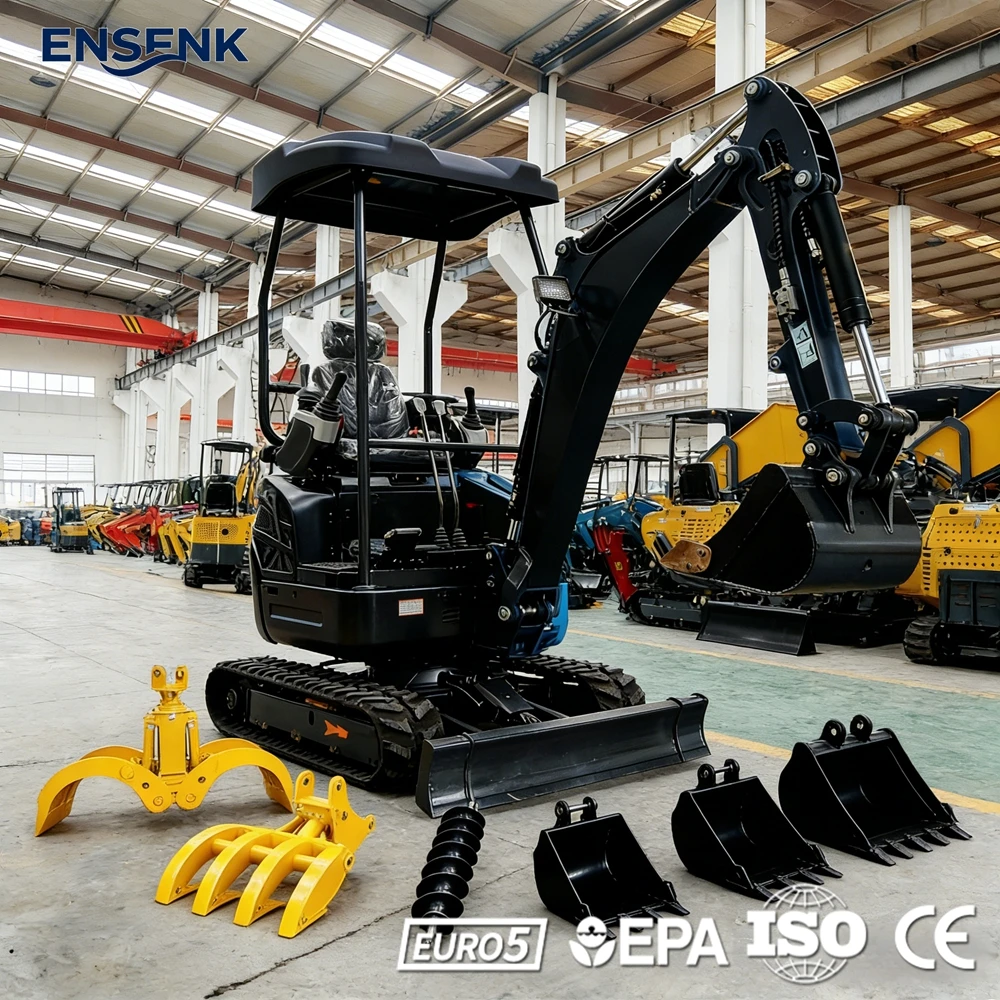

Mini Excavator 0.8Ton 1.2Ton 1.7Ton Construction 2.0Ton Diesel Engine Kubota CE Europe Tools Diggers