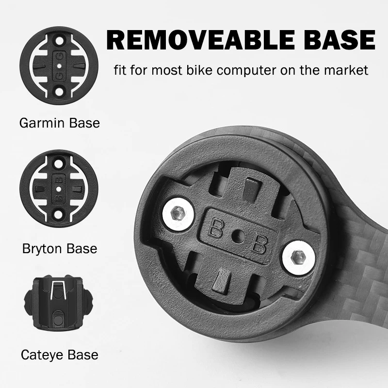 Bicycle Computer Holder Carbon Fiber Road Bike Stopwatch Speedometer Mount Holder Bike Extended Bracket for Garmin Bryton Wahoo