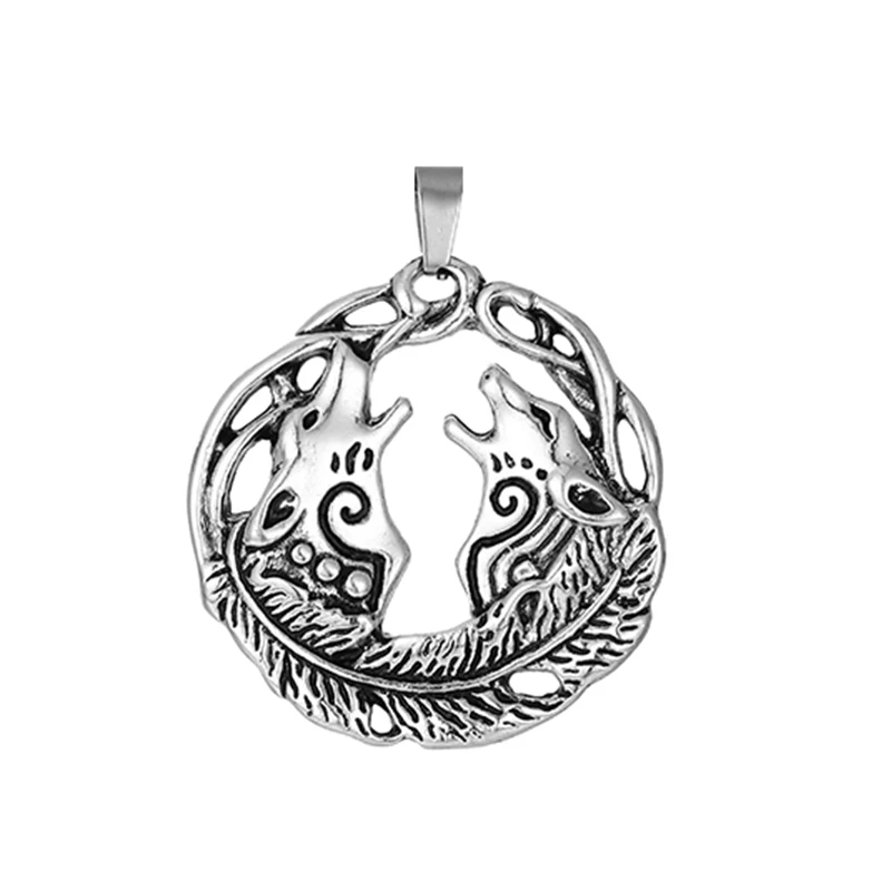 

3 Styles Gothic Nordic Viking Wolf Head Pendants for Necklace DIY Making Fashion Versatile Women Men Jewelry Handmade Accessory
