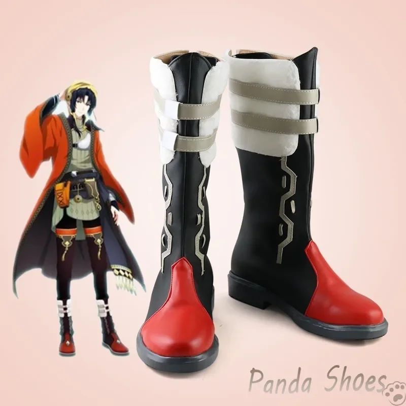รองเท้าคอสเพลย์ Idolish7 อิซึมิ อิโอริน รองเท้าบูทยาวสีแดงจากอนิเมะ เกม คอมมิค อิโอริน สำหรับงานคอนเวนต์ ปาร์ตี้ฮาโลวีน