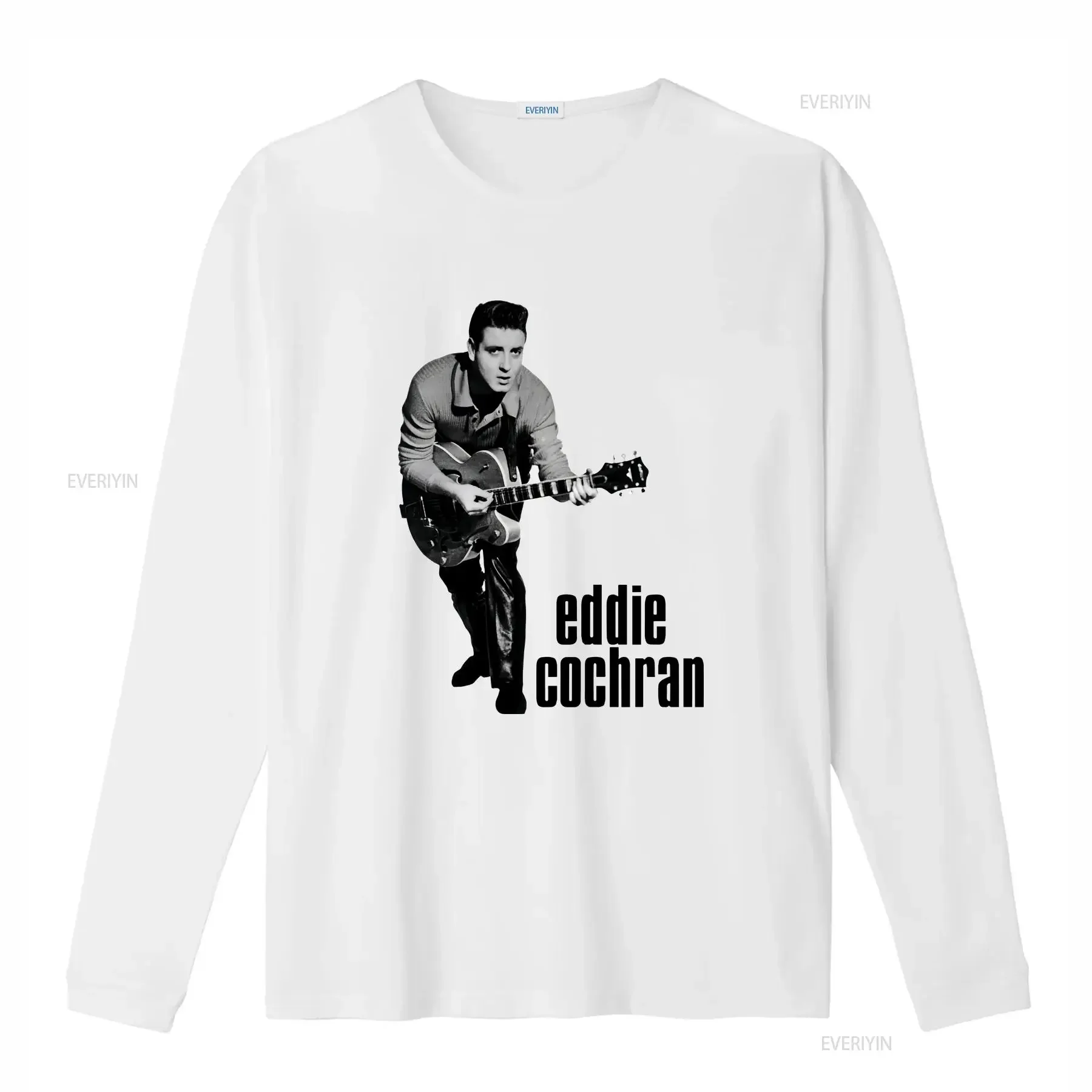 Eddie Cochran Guitar Bend men's T Shirt Short sleeve S to 5XL LL526 vintage Washed homme Comfortable Top For Everyday Wear