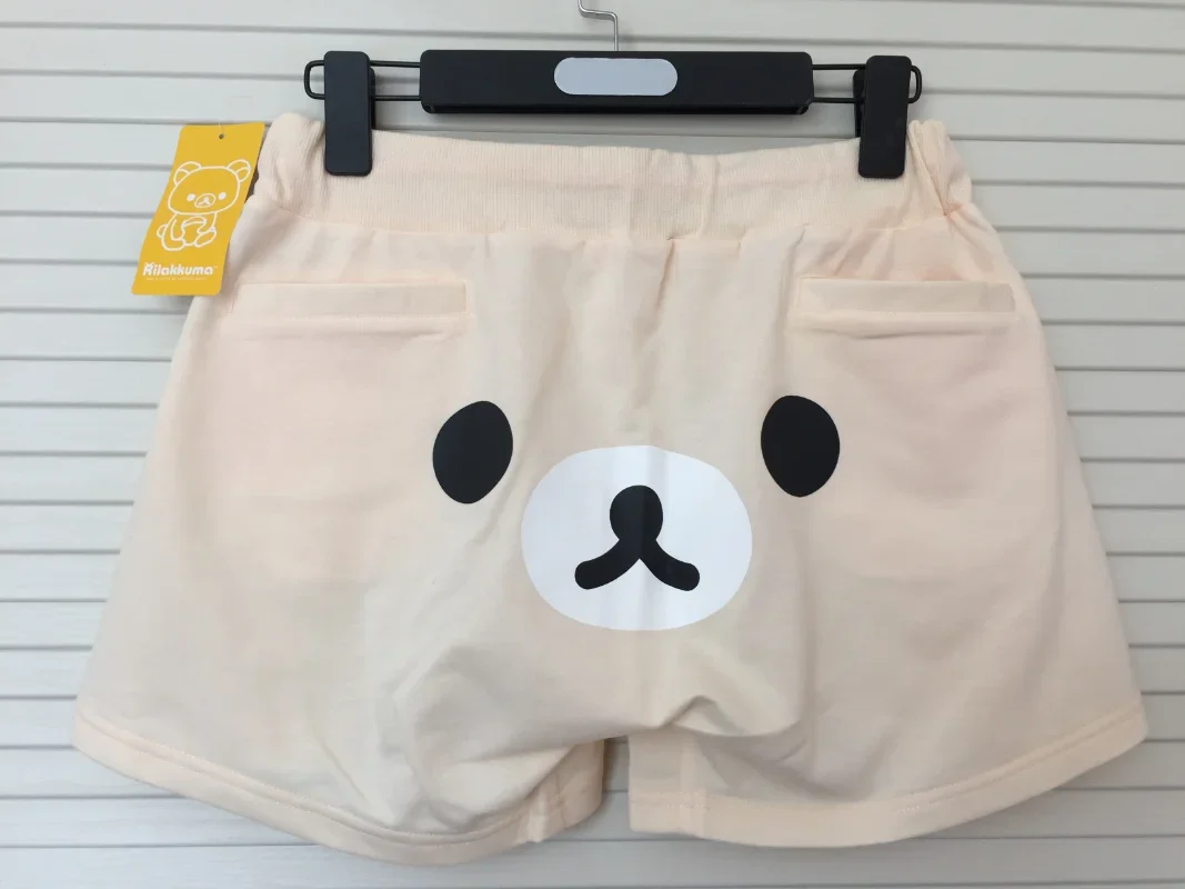 Japanese Kawaii Cute Relaxed Bear Shorts Brown Bear 3D Three-dimensional Soft Sister Shorts Velvet Women Shorts