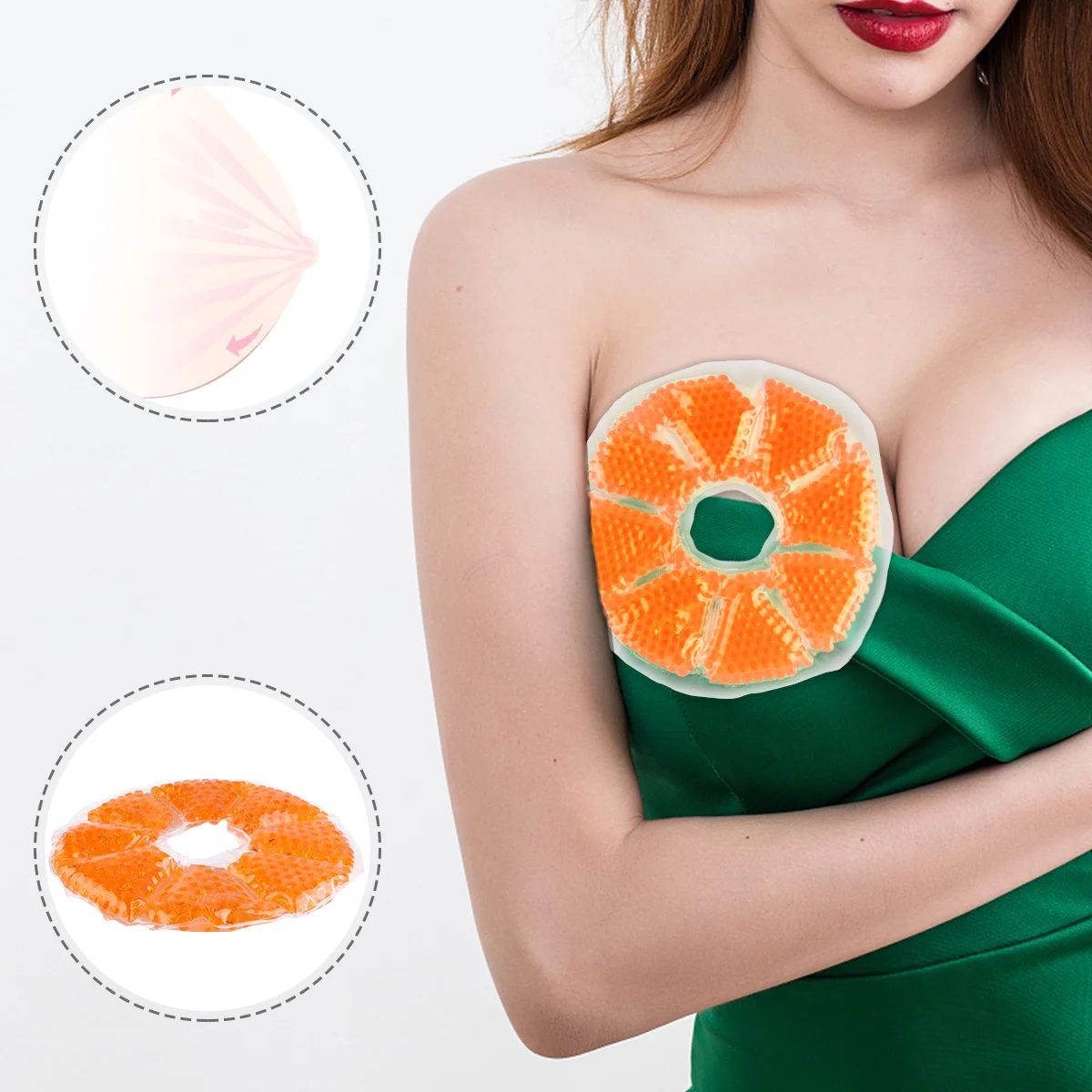 2 pçs pacotes de gel de mama pacote de gelo almofadas de enfermagem terapia quente fria amamentação alívio da dor reforço terapia almofadas