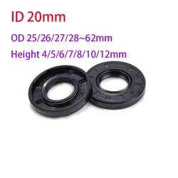 ID 20mm NBR Nitrile Rubber Shaft Oil Seal TC/TG-20*25/26/27/28/30/31/32/33/34/35/36/37/38/39/62*4/5/6/7/8/10/12 Nitrile Oil Seal