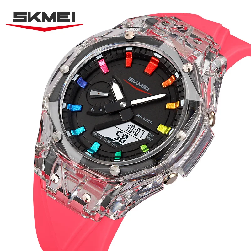 SKMEI 2411 Electronic Watch Fashion Sport Men's Wristwatch Daylight Saving Time Countdown Digital Watch Waterproof 5Alarm Clock