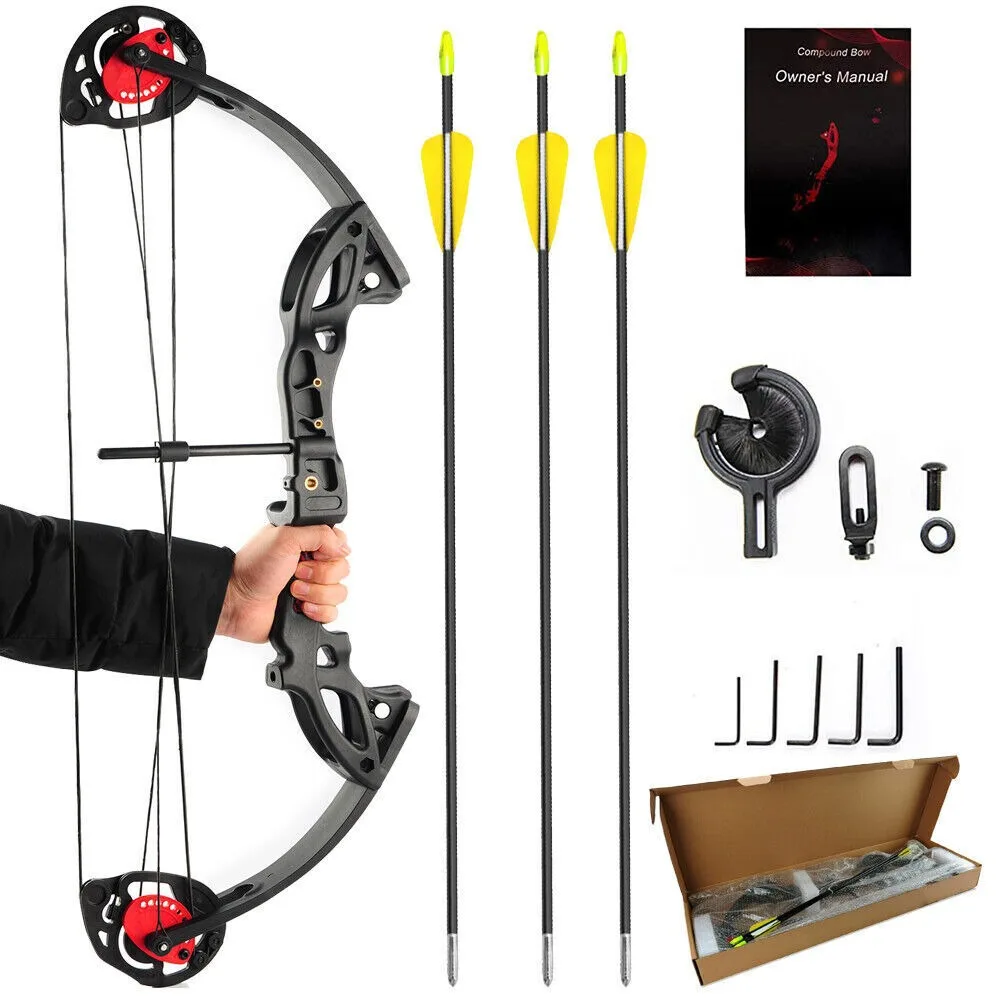 

Compound Bow 15-29LBS Right Hand & Arrow Hunting Archery Target Max Speed 260fps for Hunting accessories