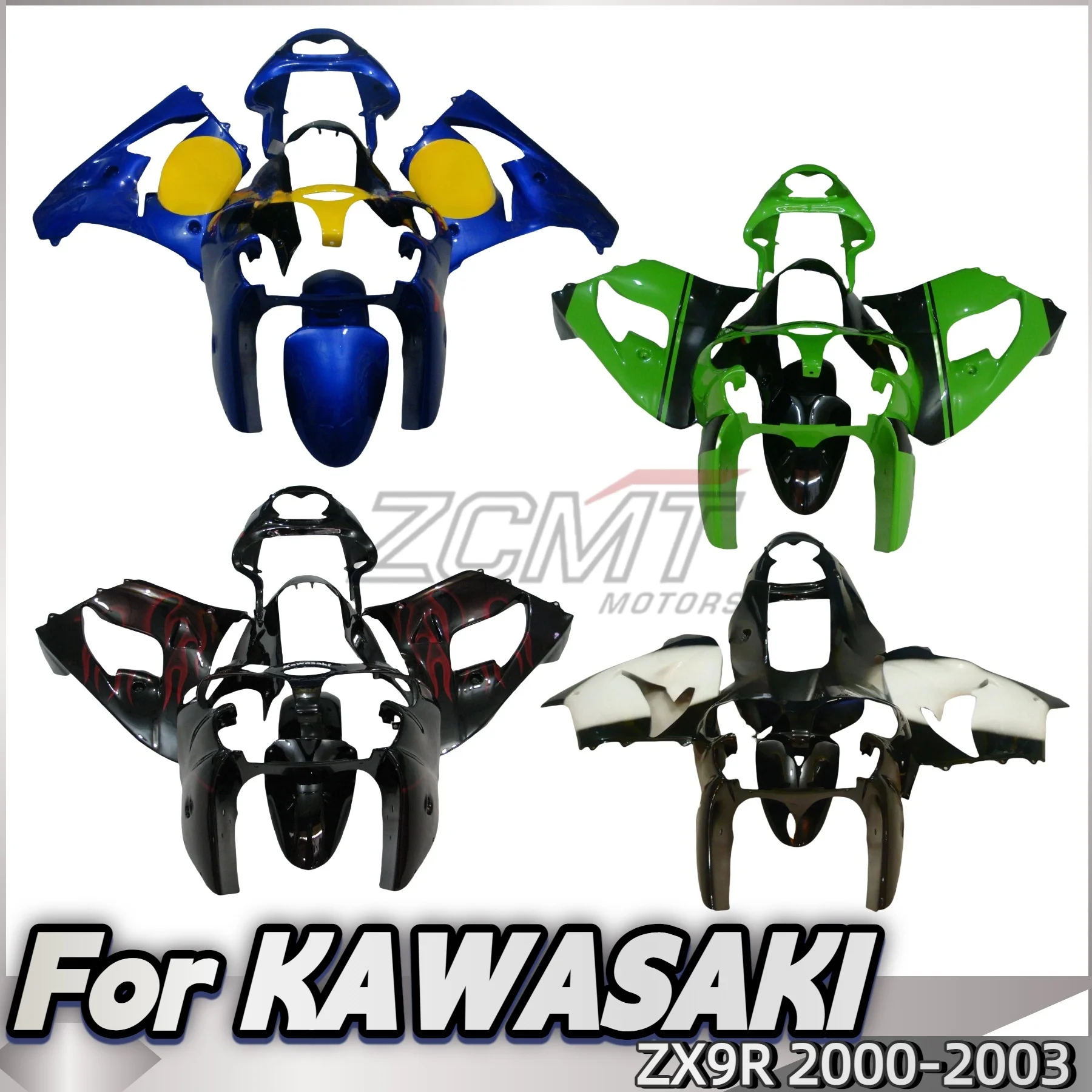 

Motorcycle Fairings For Kawasaki ZX9R 2000 2001 2002 2003 Hight Quality Injection ABS Fairing Bodywork Kit Panel Set ZX 9R