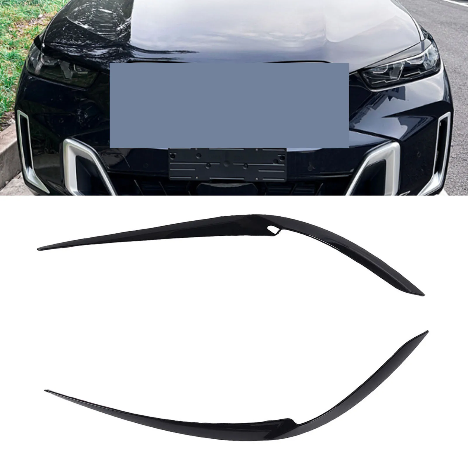 

1 Pair of Headlight Eyebrow ABS Sleek Modern Look Left Right Headlamp Eyelid Cover Trim for BMW X5 X6 G05 G06 LCI 2023+