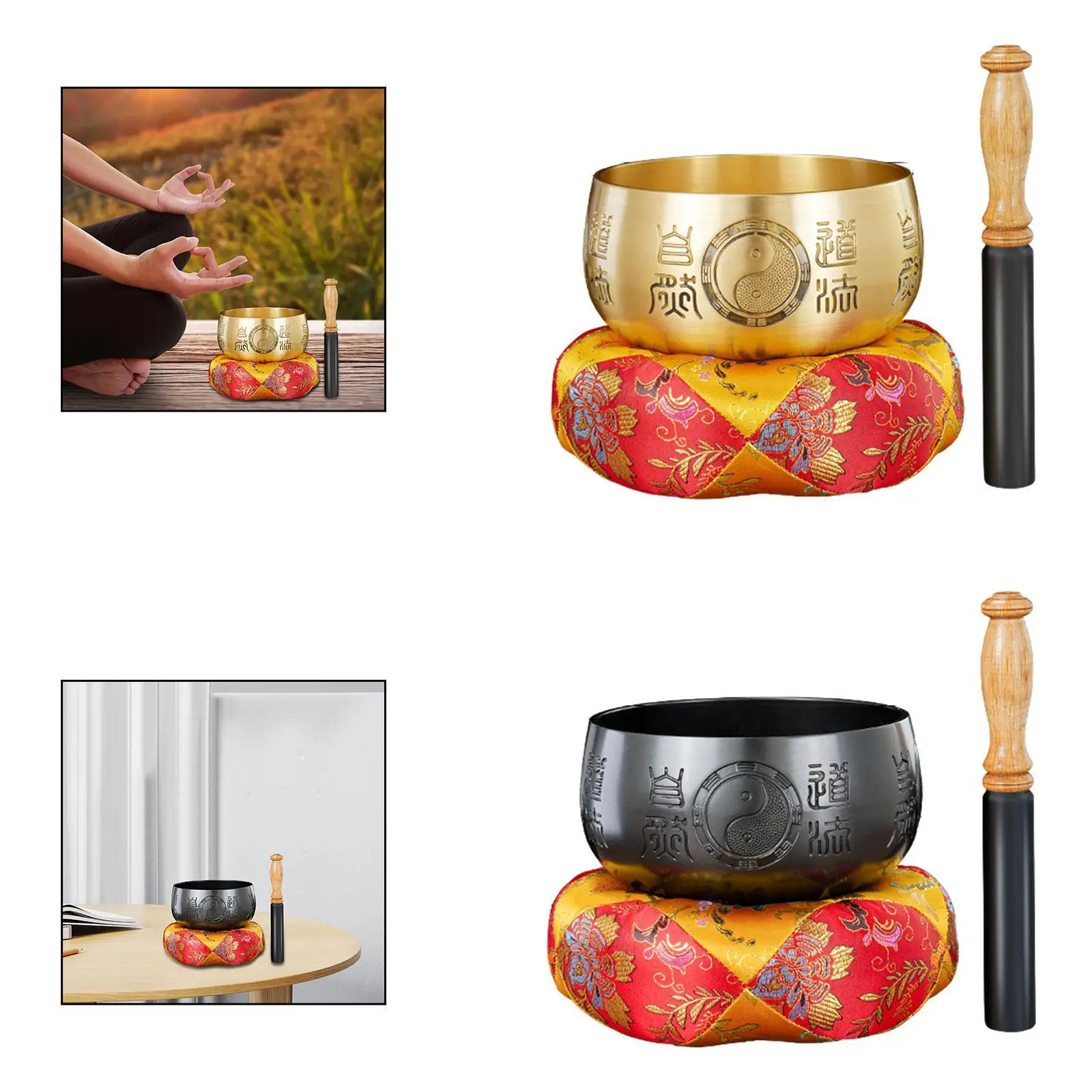 

Tibetan Bowl Set with Stick Tibetan Sound Bowl for Gifts Living Room Men