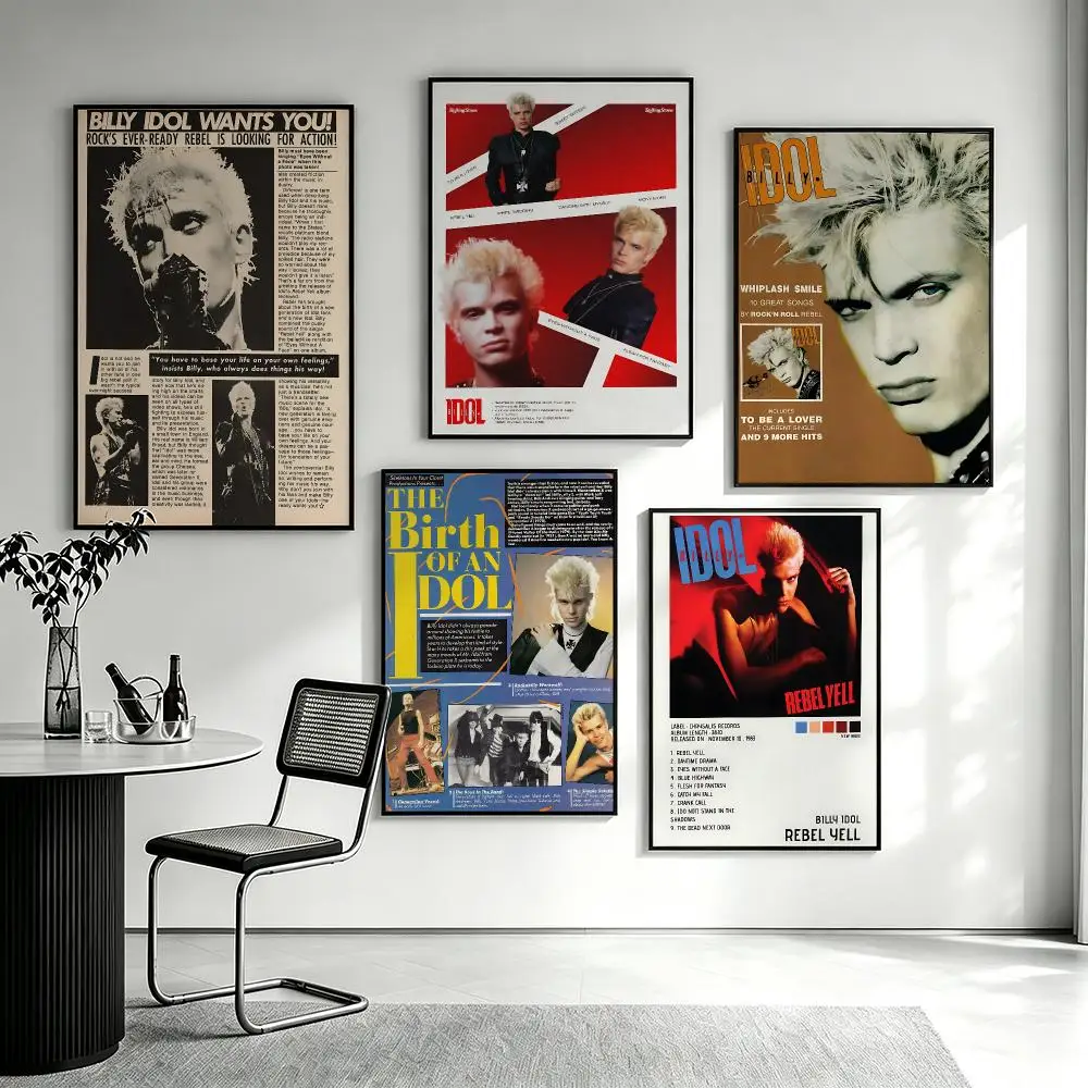 Person Billy Idol Poster Poster HD printing Sophisticated Style Wall Art Home Decor For Bedroom Living Room Creative Gift