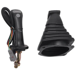 Escavadeira Joystick Assy Handle Engrenagens com tampa contra poeira, 3 botões, Daewoo, Doosan, DH, DX150, 215, 225, 300, 370-9C