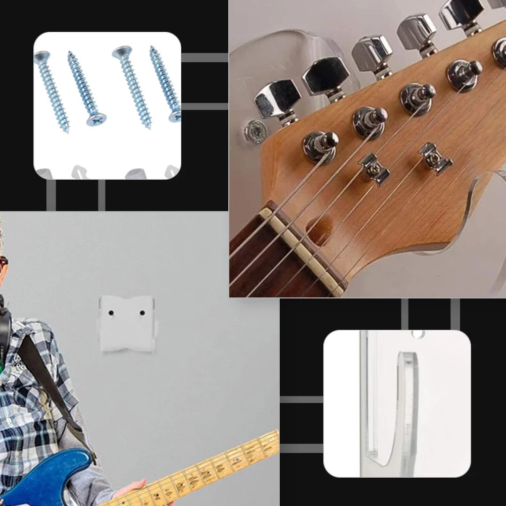 Guitar Bass Stand Accessories Support Holder Strings for Wall Hanger Picks Guitars Display Hook Clothes Hanging Rack Classic