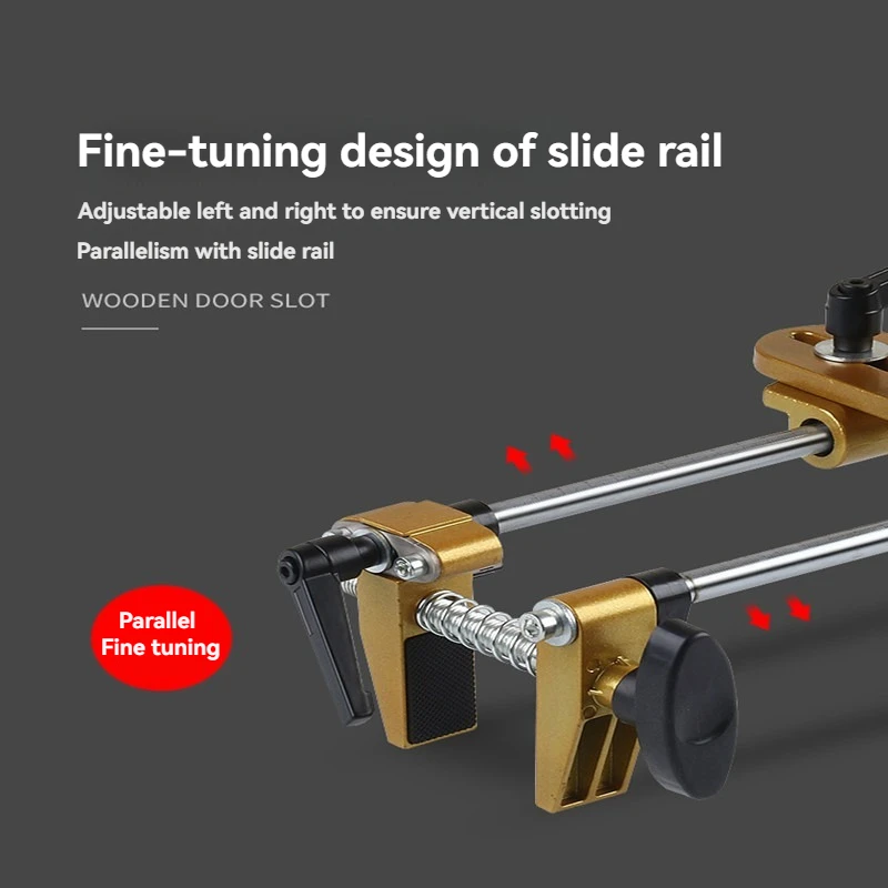 Mortise Lock Hole Cutter Set,Wood Door Notching Tool,Professional Drilling Jig Kit,Internal Door Installation,Carpentry Work