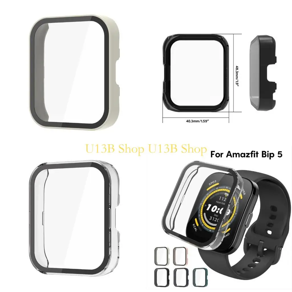 U13B Shockproof Watch Cover Pelindung Cocok untuk BIP 5 Pelindung Layar Shell Berkelas Debu