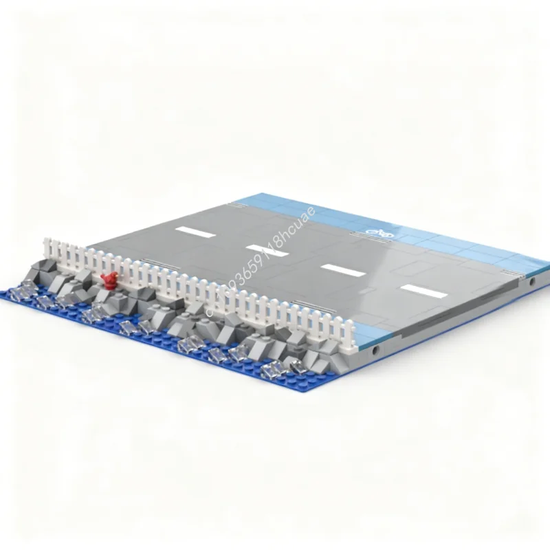 

237 деталей MOC MILS: Модульная модель городской улицы с велосипедными дорожками, конструктор, архитектурные игрушки, рождественские подарки, кирпичики для детей