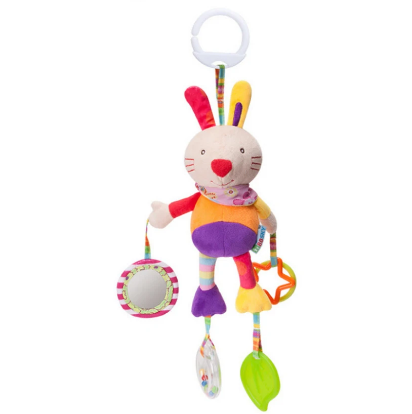 Baby Stroller Hanging Baby Lathe Hanging BB Called Jingle Baby Rattles Pendant Music Toothpaste Toy Plush Beads Fun Mirror Toys