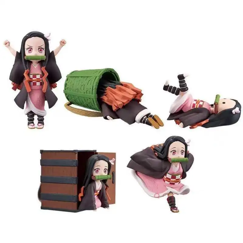 

Q style In stock Demon Slayer Kimetsu no Yaiba Nezuko Kamado Handmade Figurines Adorable Anime themed Gifts and Decorative Dolls