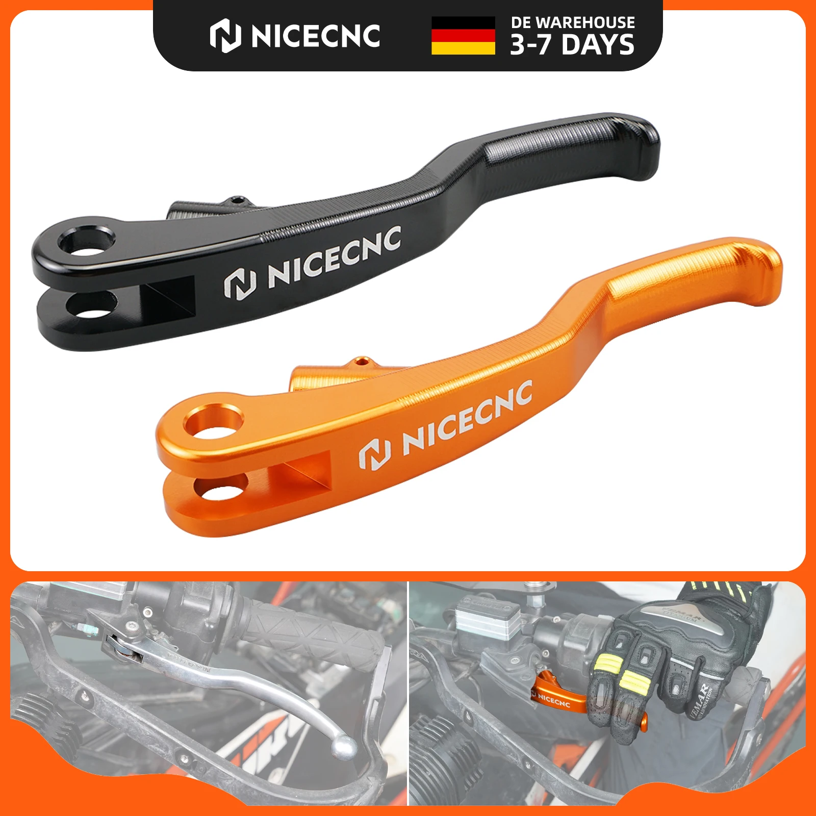 Image of Motorrad-Kurzkupplungshebel für KTM 690 Enduro R 690 SMC R 2014-2023 Husqvarna 701 Supermoto 701 Enduro 701 SM 2016-2023 GasGas 700 SM 700 ES 2022 EasyPull Kupplungshebel für KTM 1290 Super Adventure