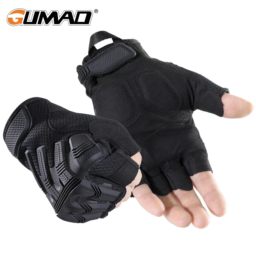 

Tactical Half Finger Gloves Outdoor Sports Cycling Hiking Camping Climbing Hunting Paintball Combat Work Bicycle Anti-skid Gear