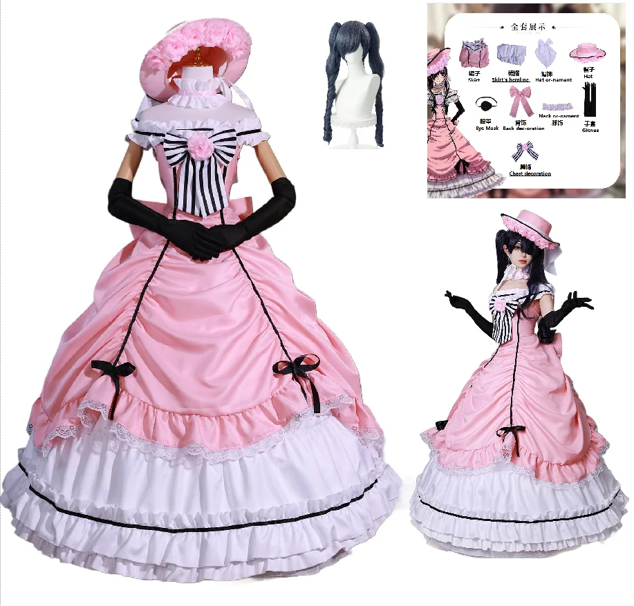 

Игра Черный дворецкий Сиэль Фантомхайв Робин платье косплей костюм униформа Хэллоуин праздничное платье для женщин Comic Con аниме одежда