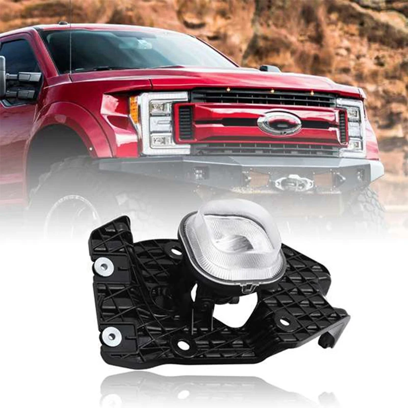 2 Pcs Clear Bumper Fog Lamp Car Accessories Black For Ford F-250 F-350 Superduty 2011-2016