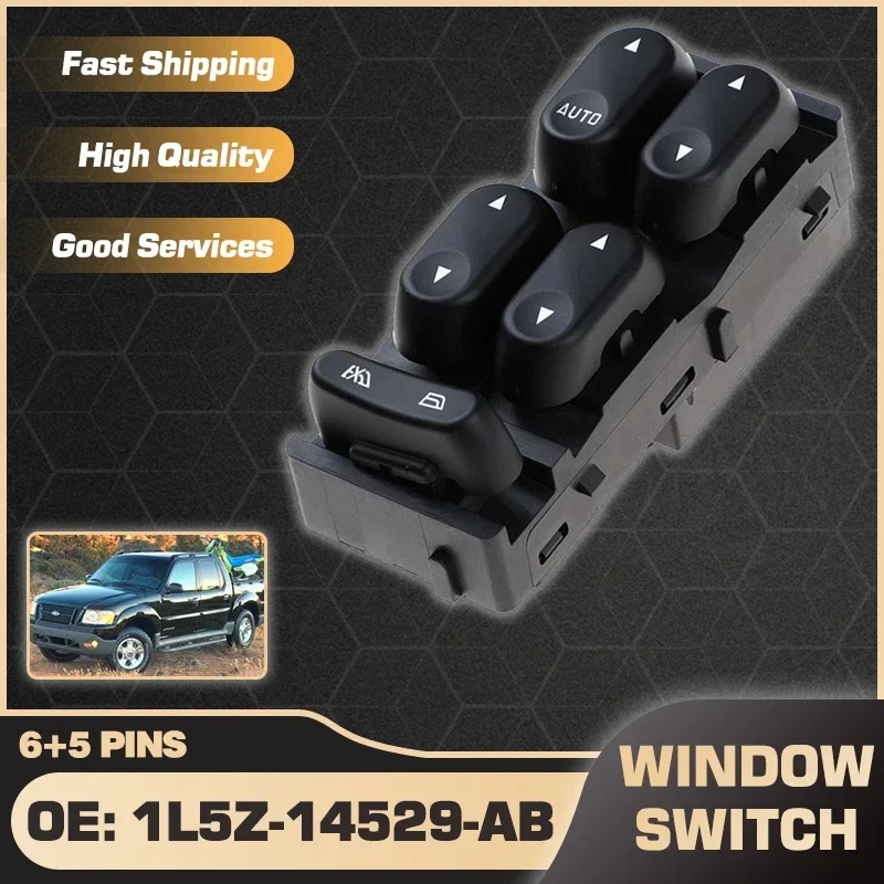 

1L5Z-14529-AB For Ford Explorer Sport Trac 2001 2002 2003 Front Driver Side Window Switch Button Panel 1L5Z14529AB 3L2T-14540CAW