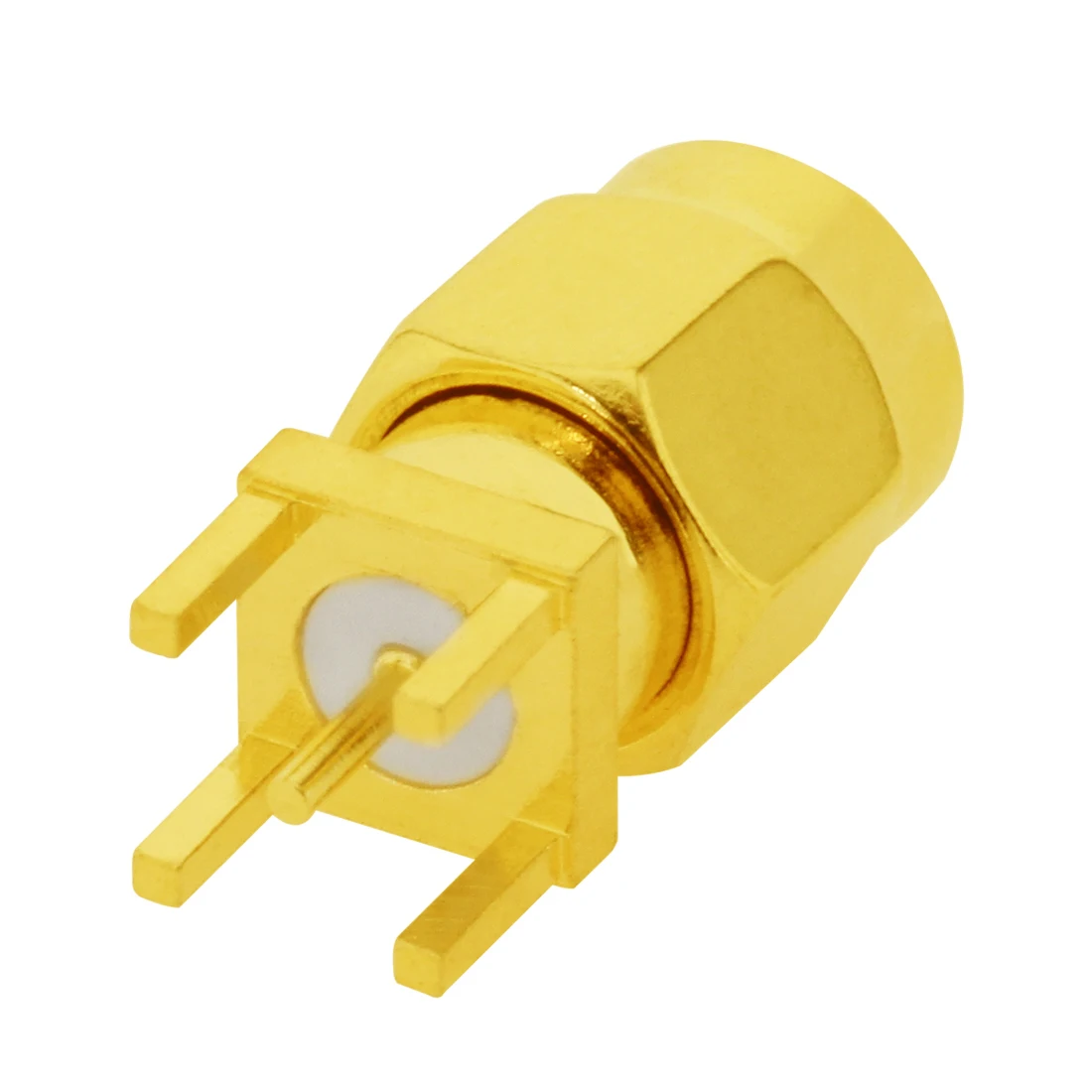 1pc SMA Male Plug  RF Coax Modem Convertor Connector PCB Mount Cable Straight Goldplated New Wholesale