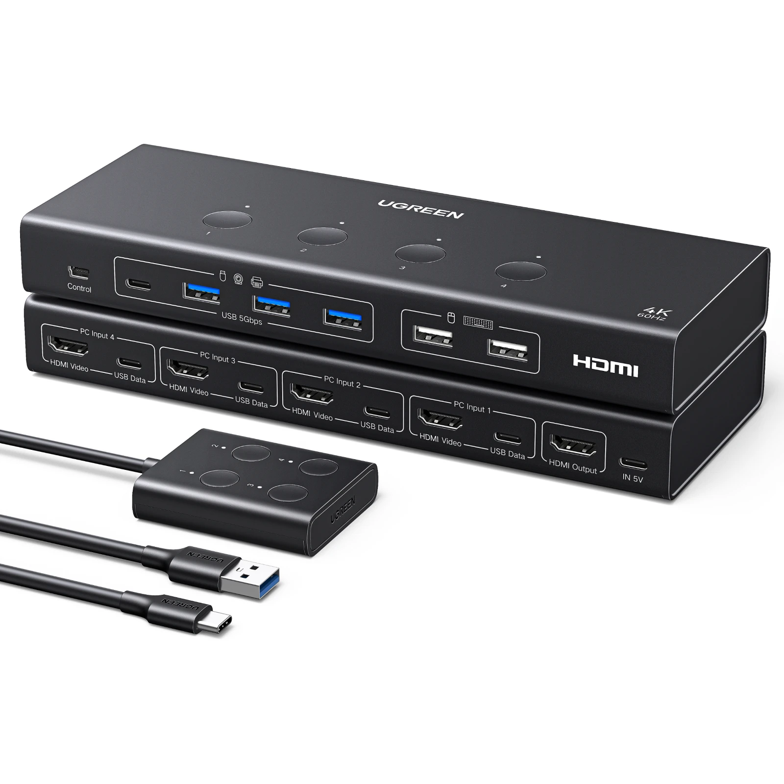 Hdmi Matrix Switch - UGREEN HDMI KVM Switch 4 in